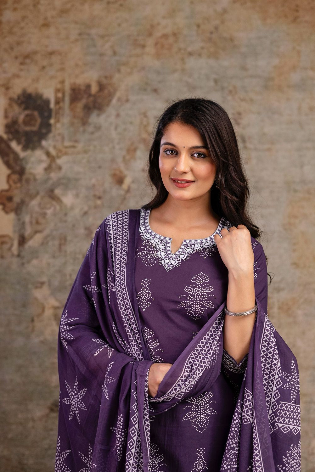 Starry Elegance Embroidered Tunic Set